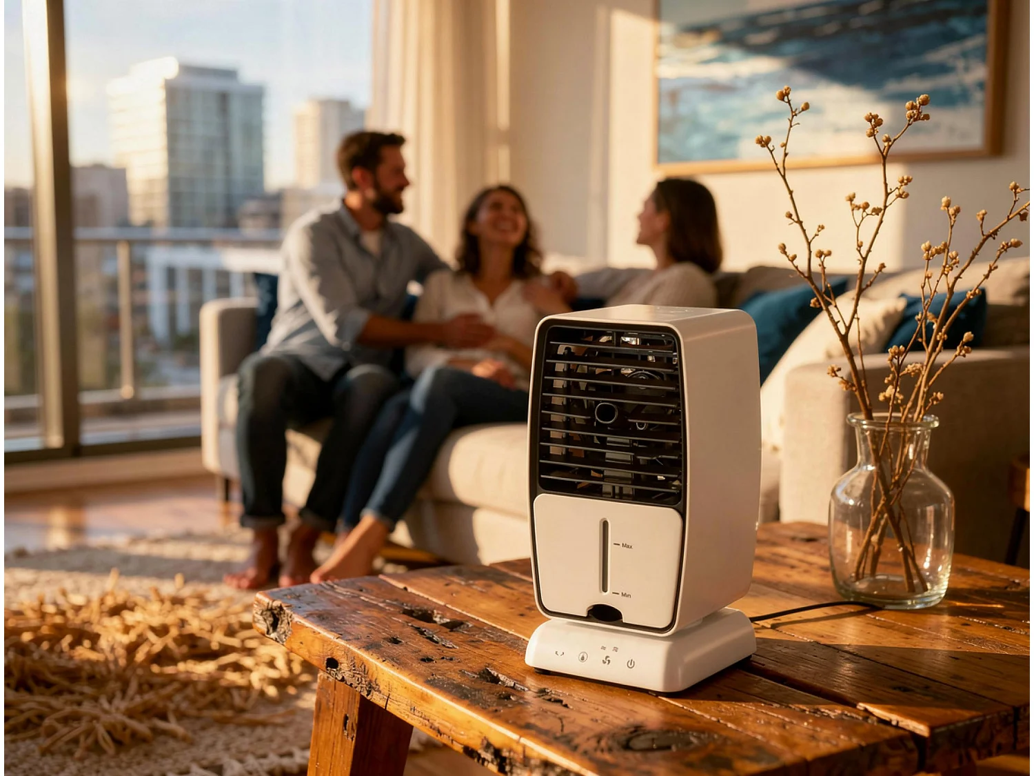 Ventilateur brumisateur de table avec 3 vitesses