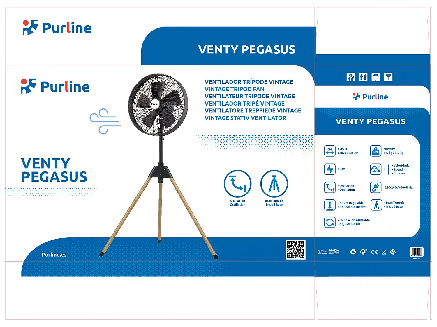 Ventilateur sur trépied vintage exclusif