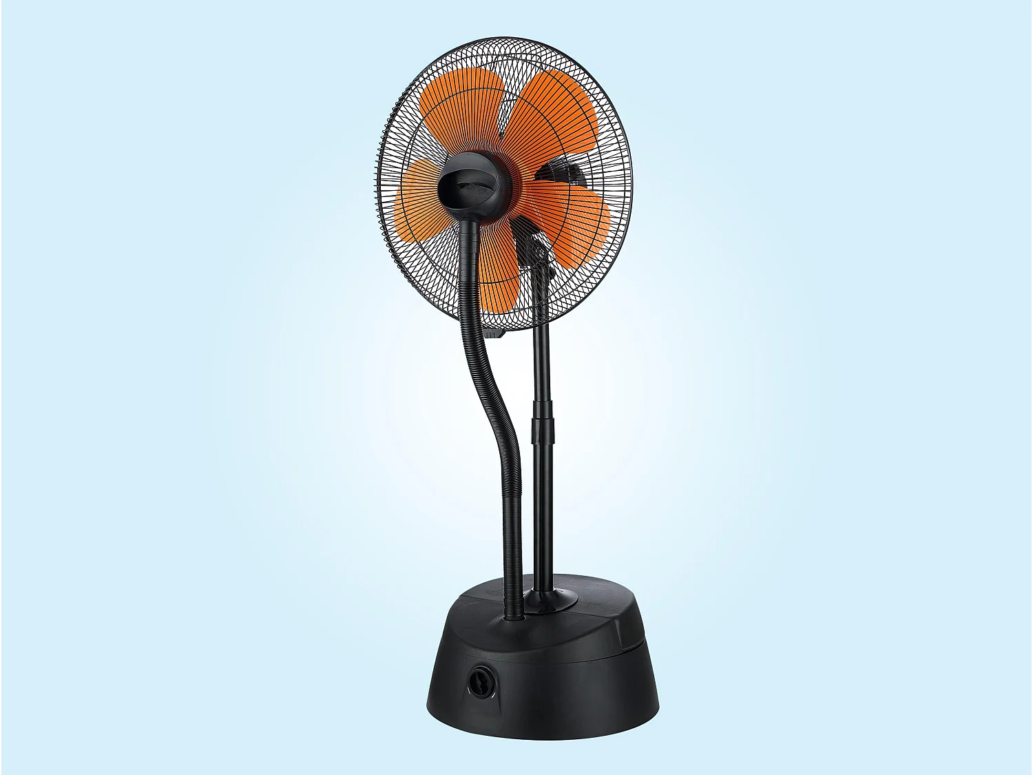 Ventilatore nebulizzatore ø 46 cm nero e arancione con telecomando