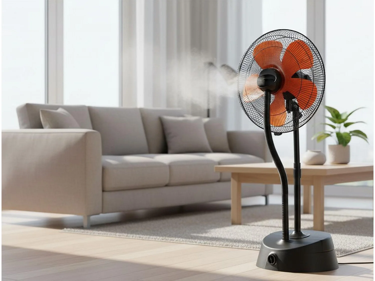 Ventilateur brumisateur à haut débit et réservoir de 6 L