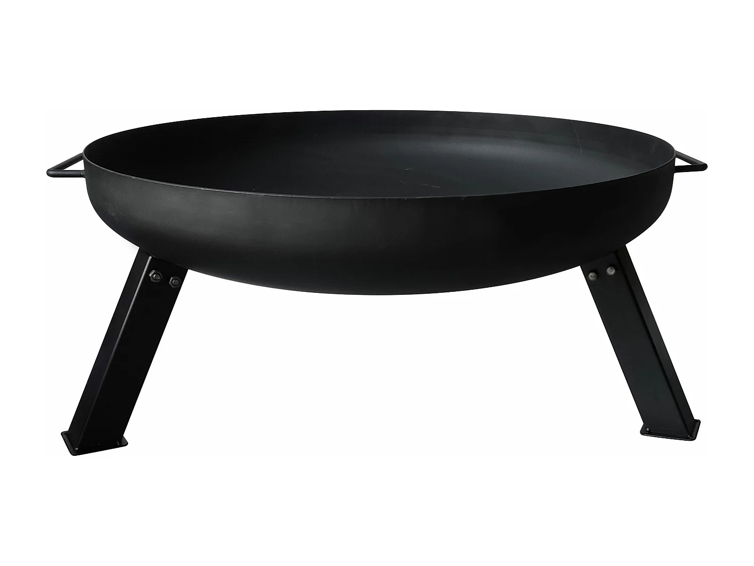 Braseiro de exterior com pernas de aço preto