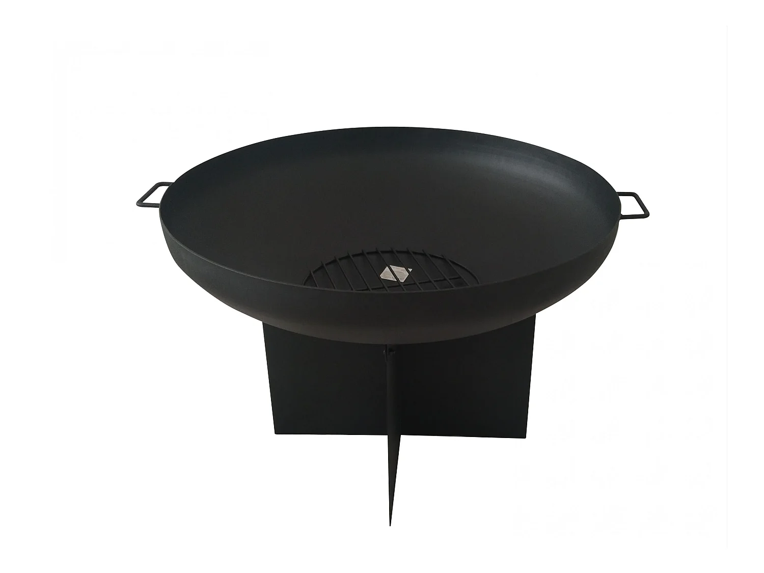 Brasero de jardin circulaire en acier noir