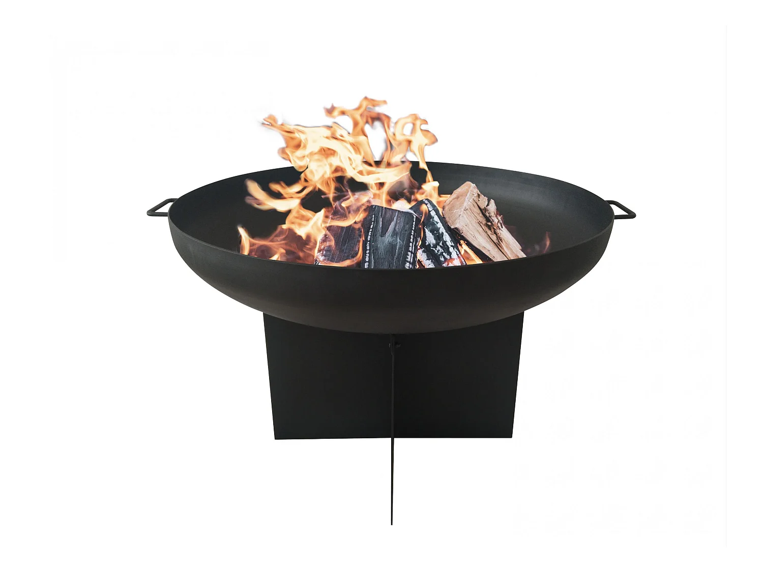 Brasero de jardin circulaire en acier noir