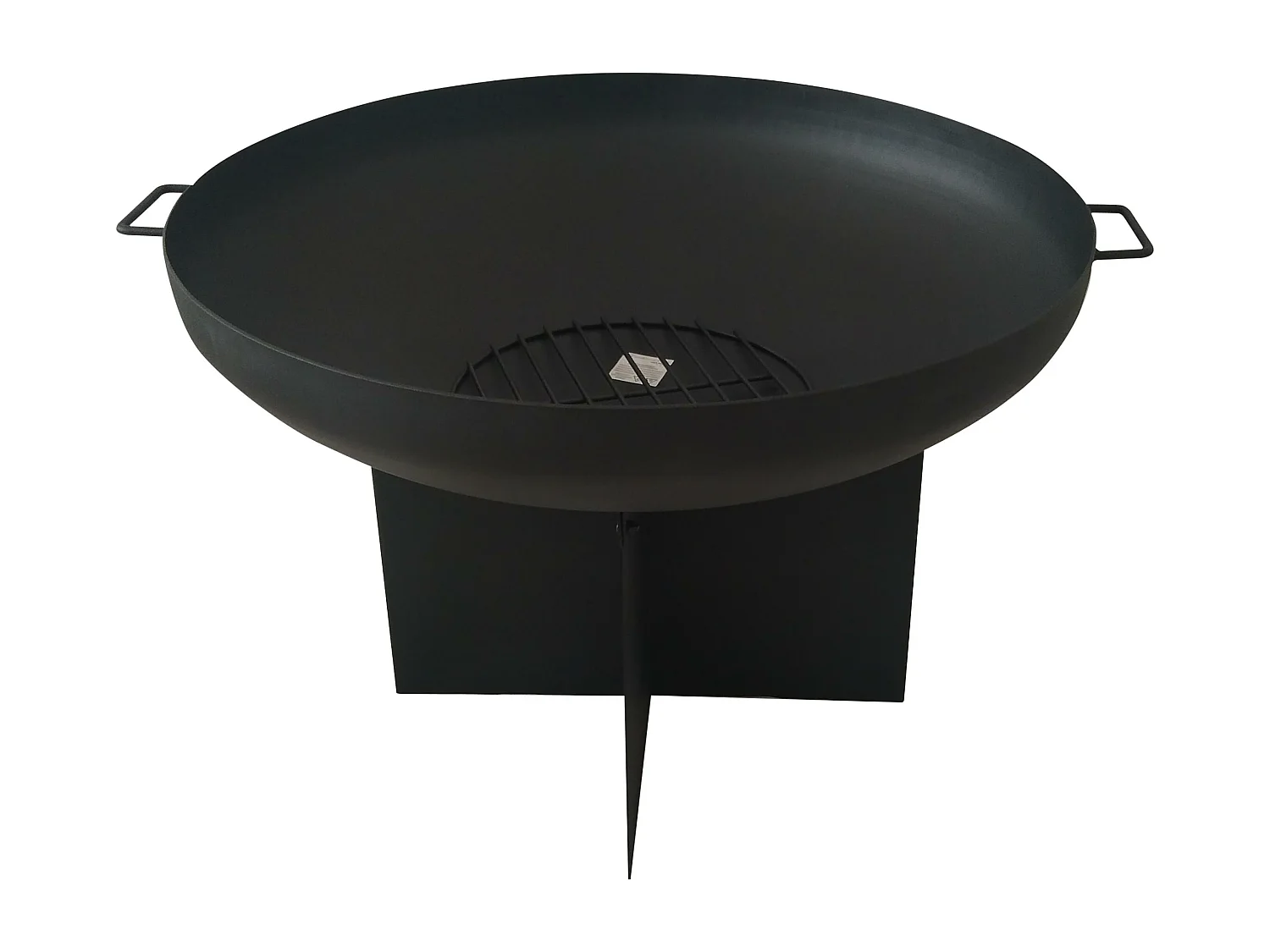 Braseiro circular de exterior em aço
