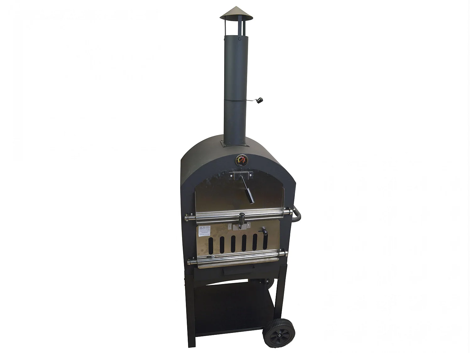 Forno exterior com pedra cerâmica para pizzas