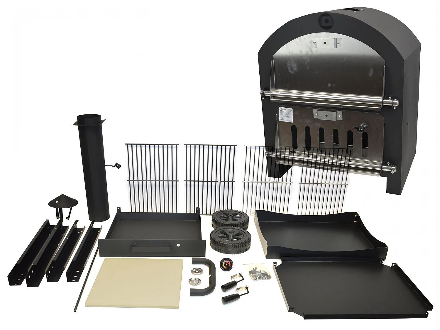 Forno exterior com pedra cerâmica para pizzas