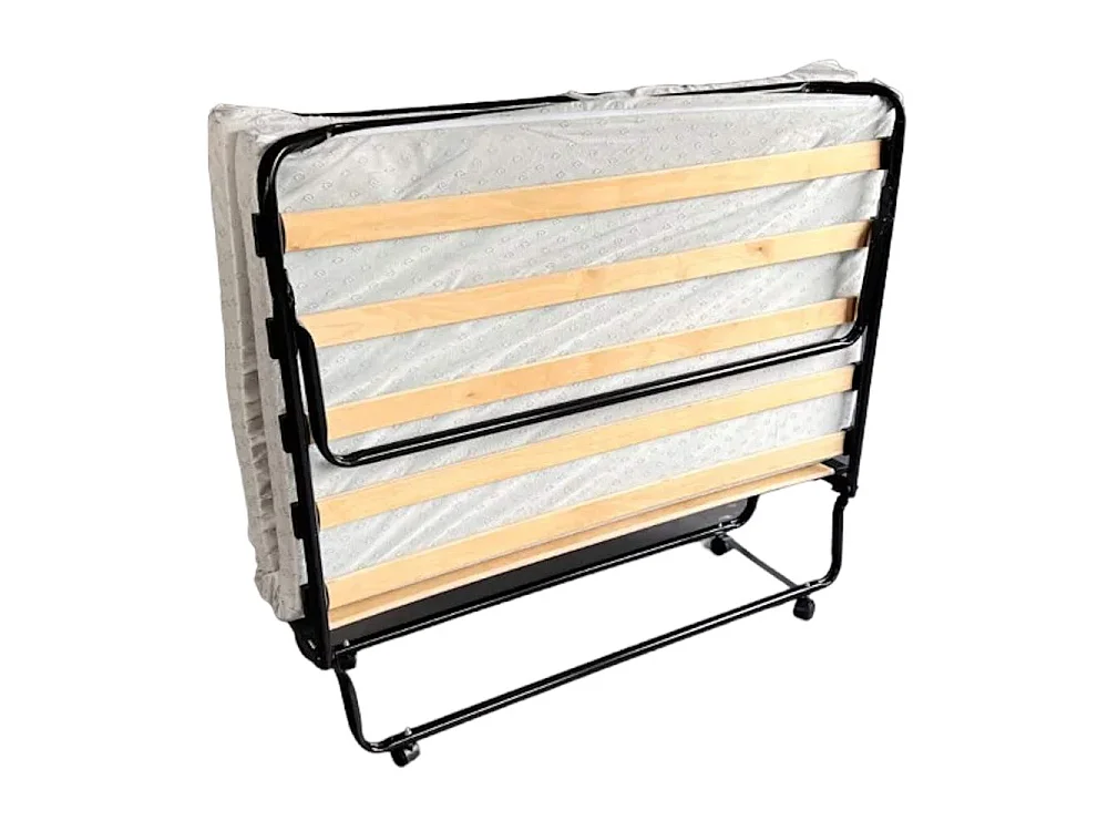 Lit pliant - 120x190 - Gain de place - 12 lattes bois Made in France - 1 / 2 personne