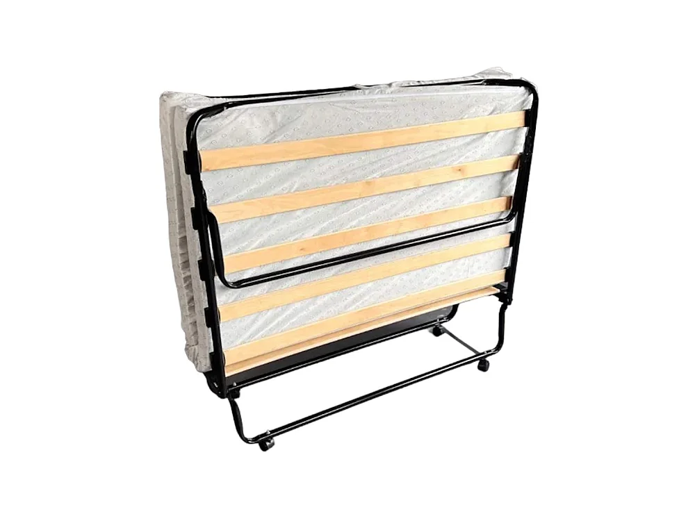 Lit pliant - 120x190 - Gain de place - 12 lattes bois Made in France - 1 / 2 personne