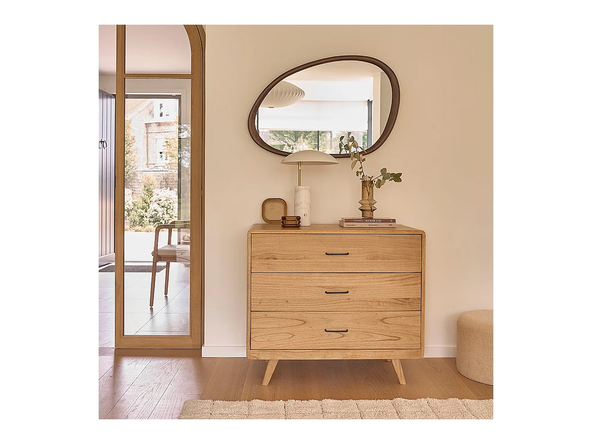 Commode en bois de mindi massif 90 cm