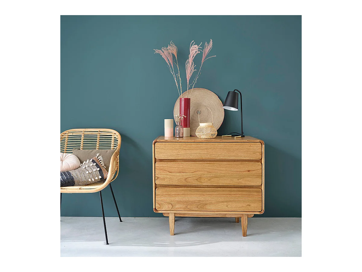 Commode en bois mindi massif 90 cm
