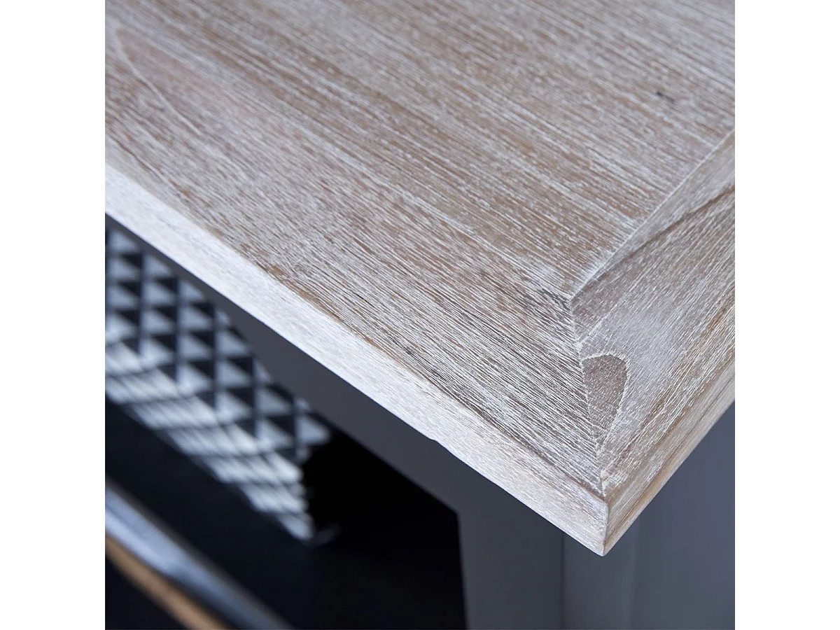 Cómoda de madera de caoba y teca maciza 95 cm