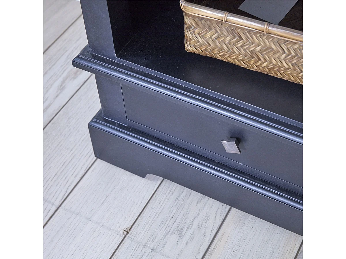 Cómoda de madera de caoba y teca maciza 95 cm