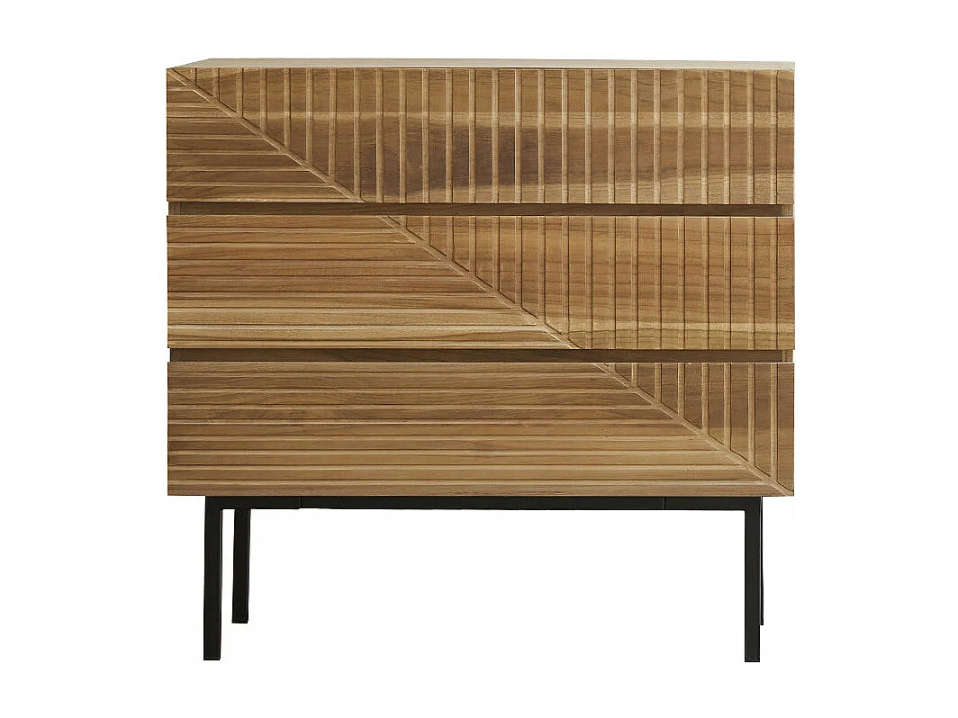 Commode en bois teck massif 95 cm