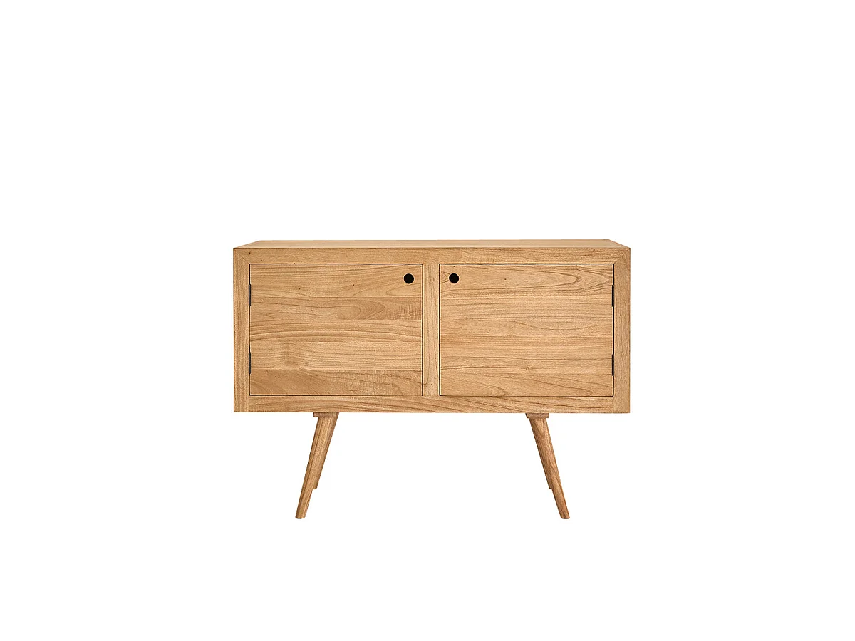 Cassettiera in mindi massello 120 cm