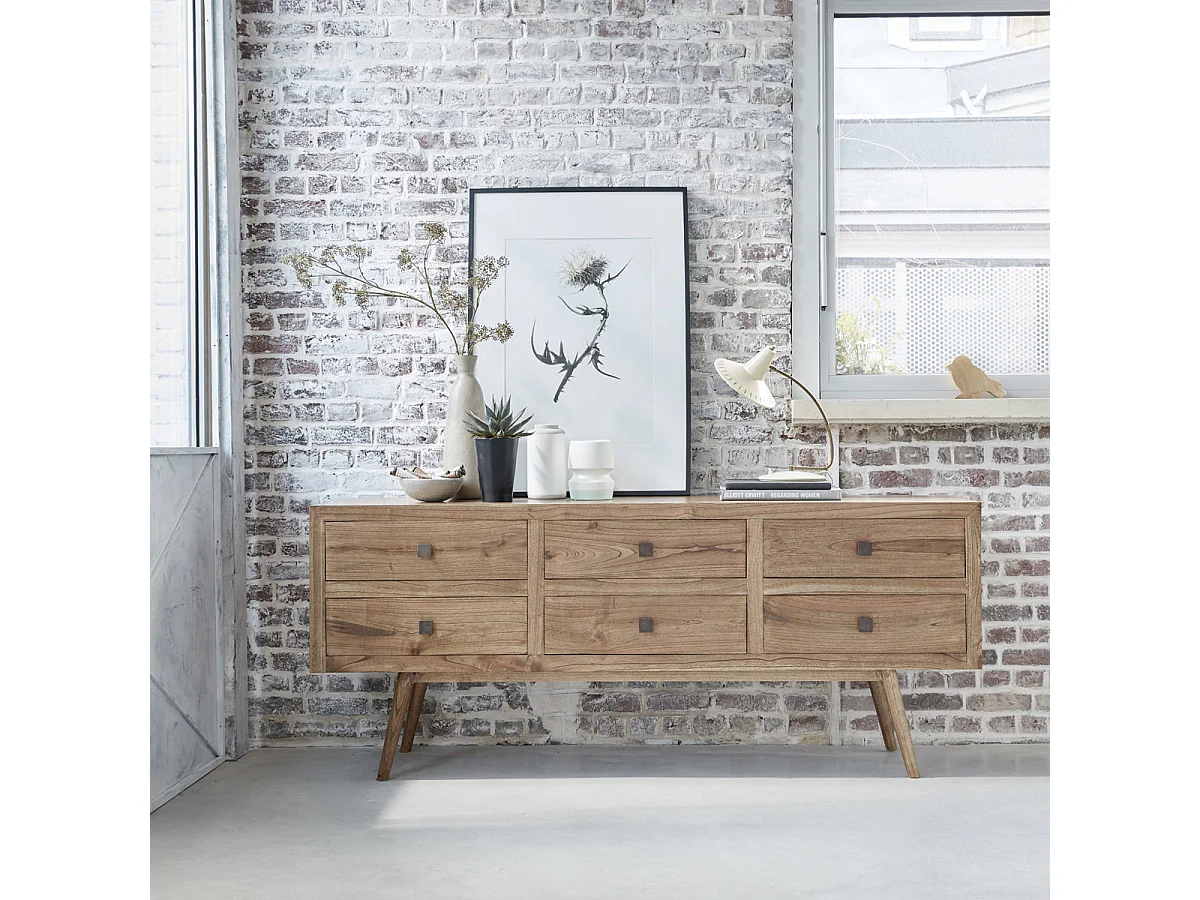 Commode en mindi massif 200 cm