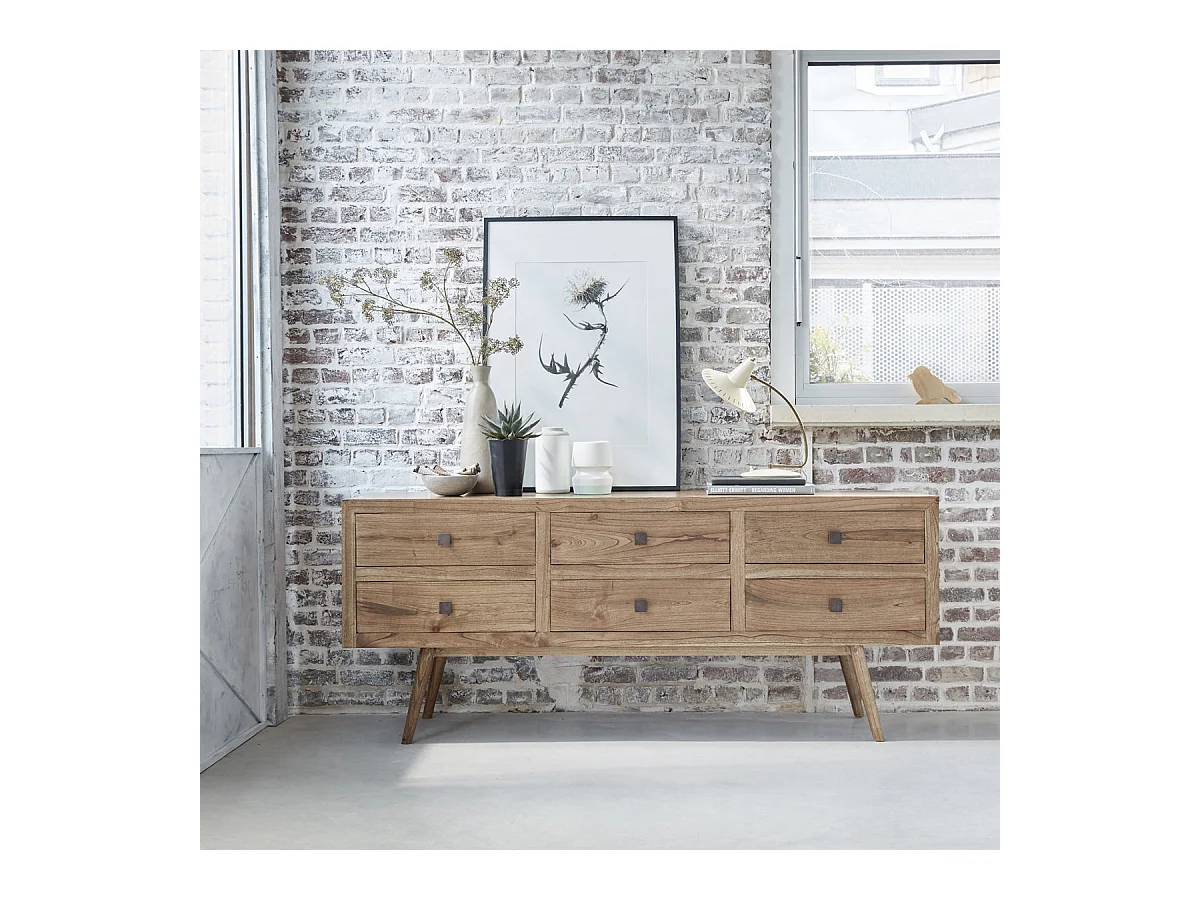 Commode en mindi massif 200 cm