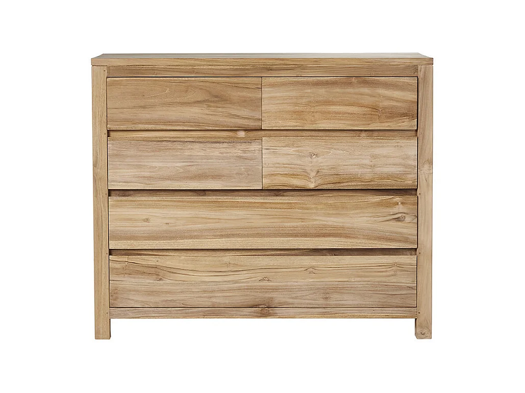 Commode en bois teck massif 120 cm