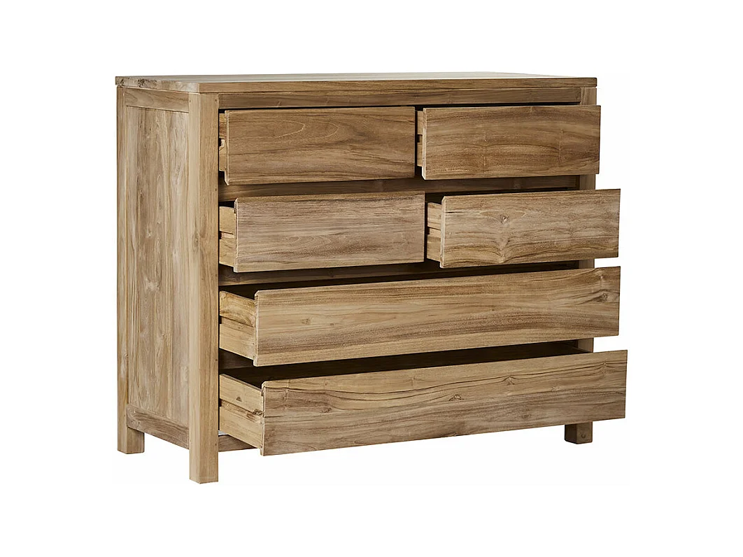 Commode en bois teck massif 120 cm