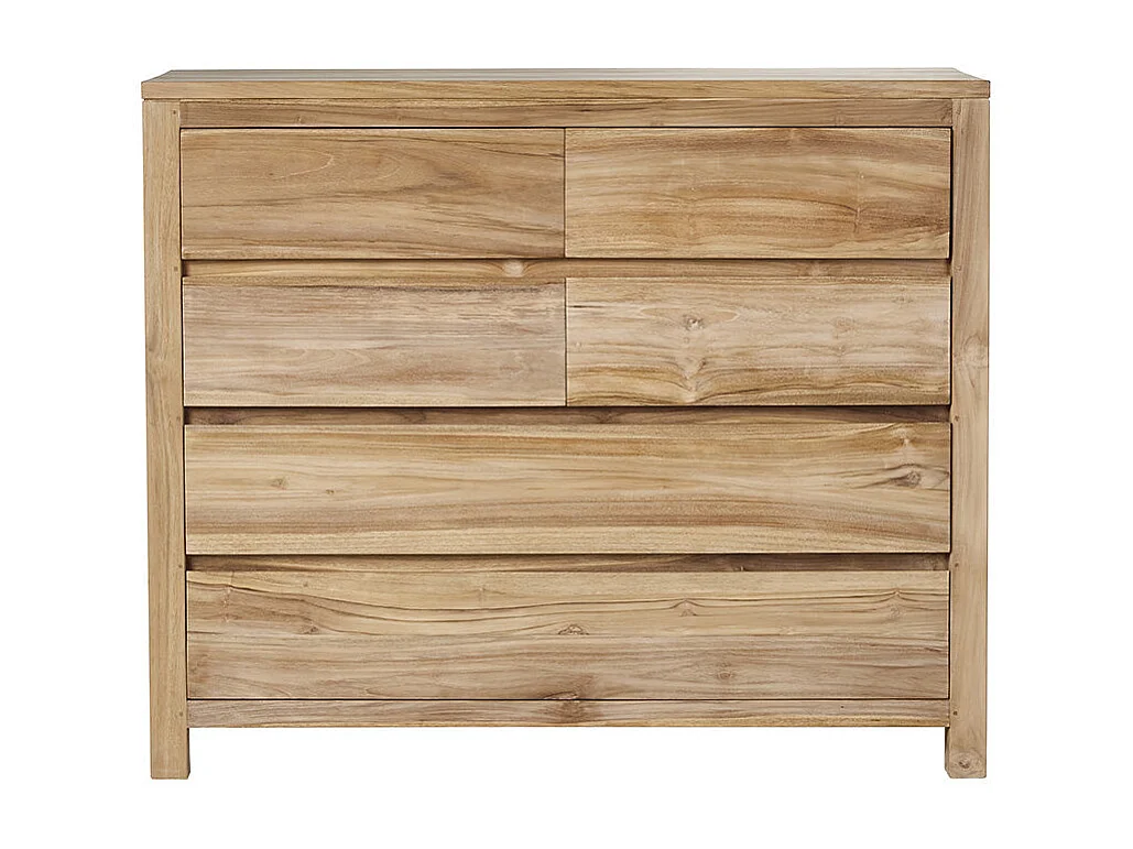 Commode en bois teck massif 120 cm