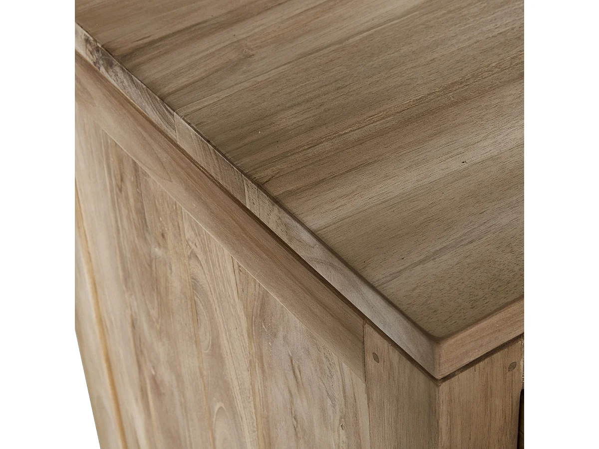 Commode en teck massif 120 cm 5 tiroirs