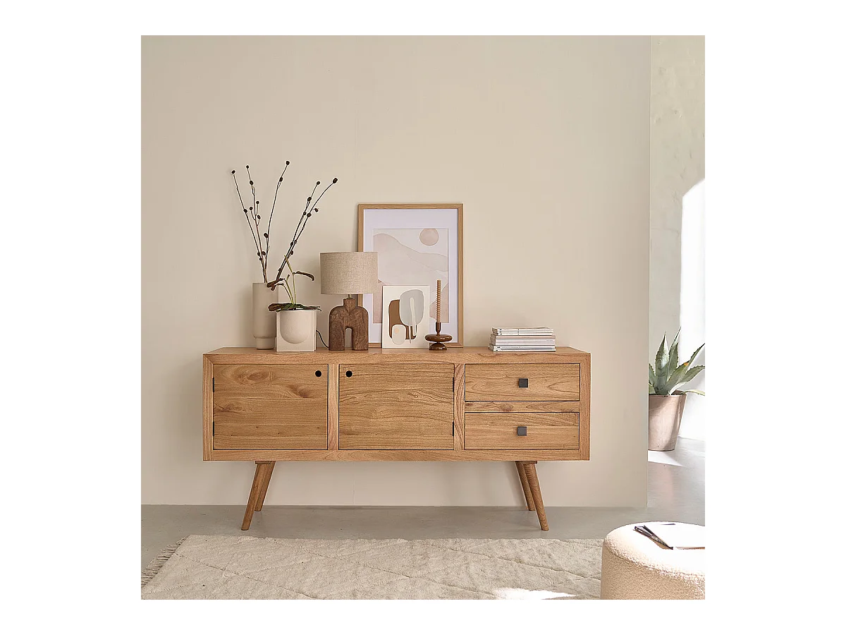Commode en mindi massif 180 cm