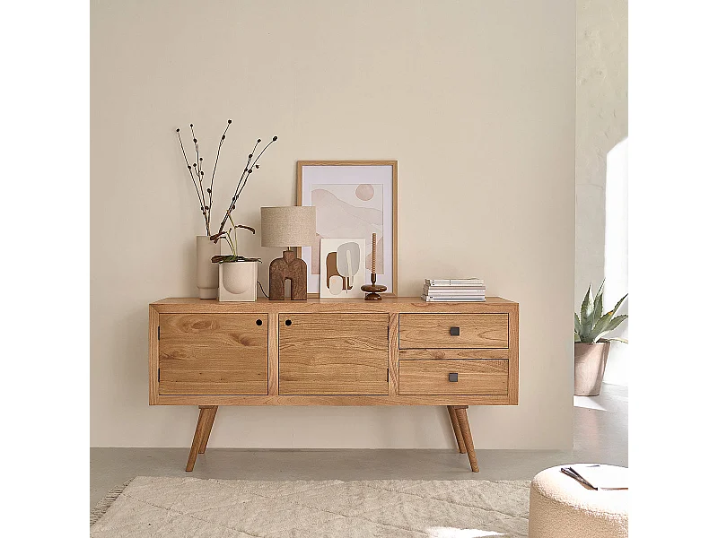 Comò in mindi massello 180 cm