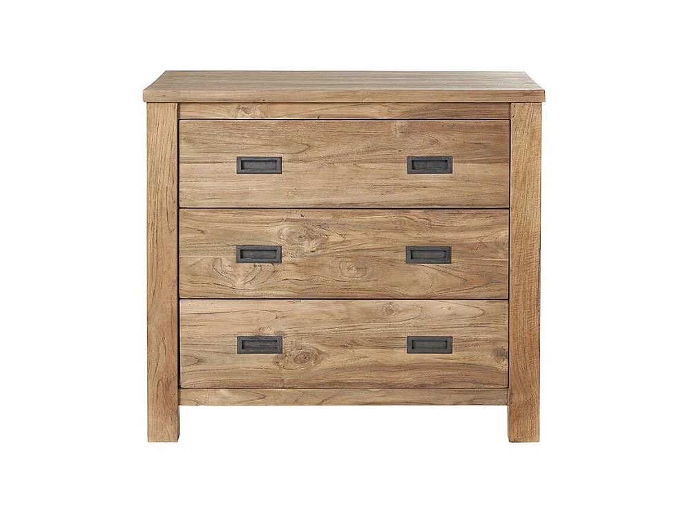 Cómoda de madera de teca reciclada maciza 90 cm