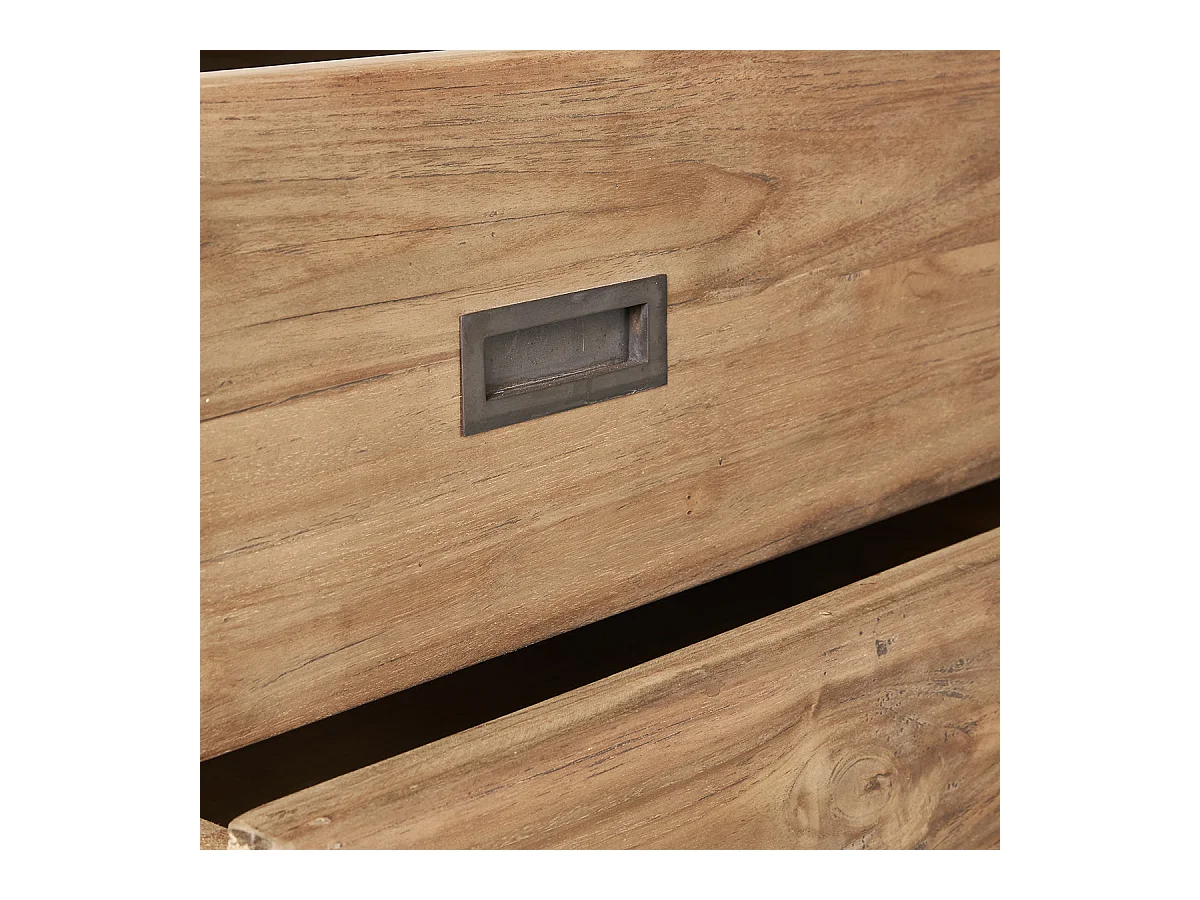 Cómoda de madera de teca reciclada maciza 90 cm