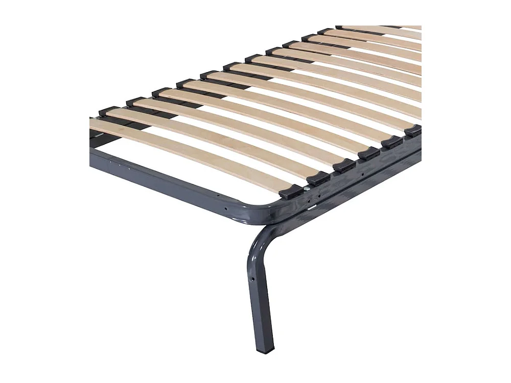 Lit métallique - 80x190 - 20 lattes bois - Made in France - Gain de place