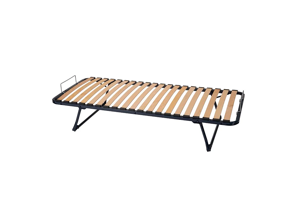 Ensemble gigogne en métal - 80x190 - 20 lattes bois - Made in France - Gain de place