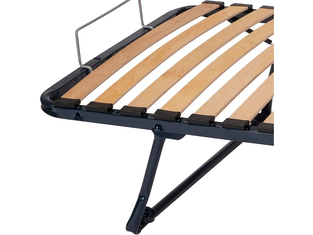 Ensemble gigogne en métal - 80x190 - 20 lattes bois - Made in France - Gain de place