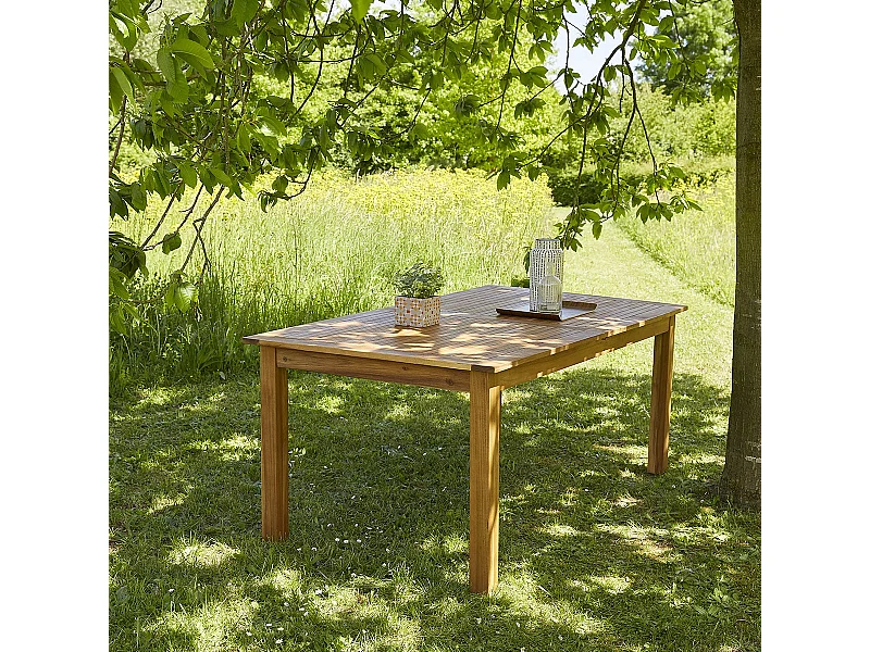 Mesa de jardín extensible de madera de acacia maciza  para 8/10 pers.