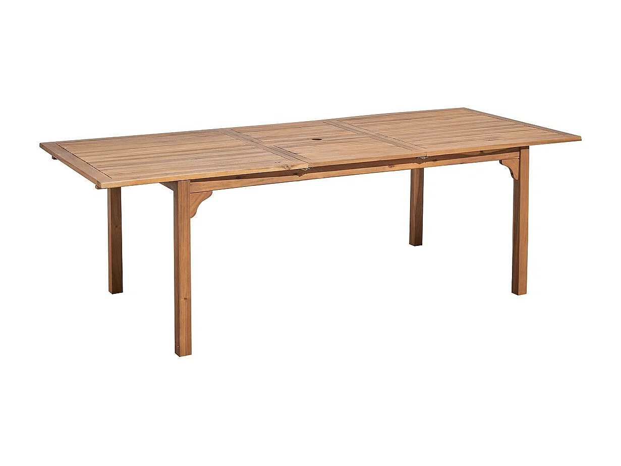 Table de jardin en acacia massif extensible 8/10 places