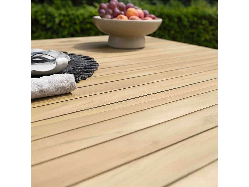 Table de jardin rectangulaire 4/6p en teck massif NAPLES