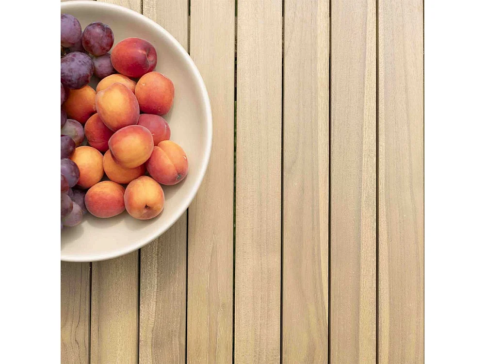 Table de jardin rectangulaire 4/6p en teck massif NAPLES