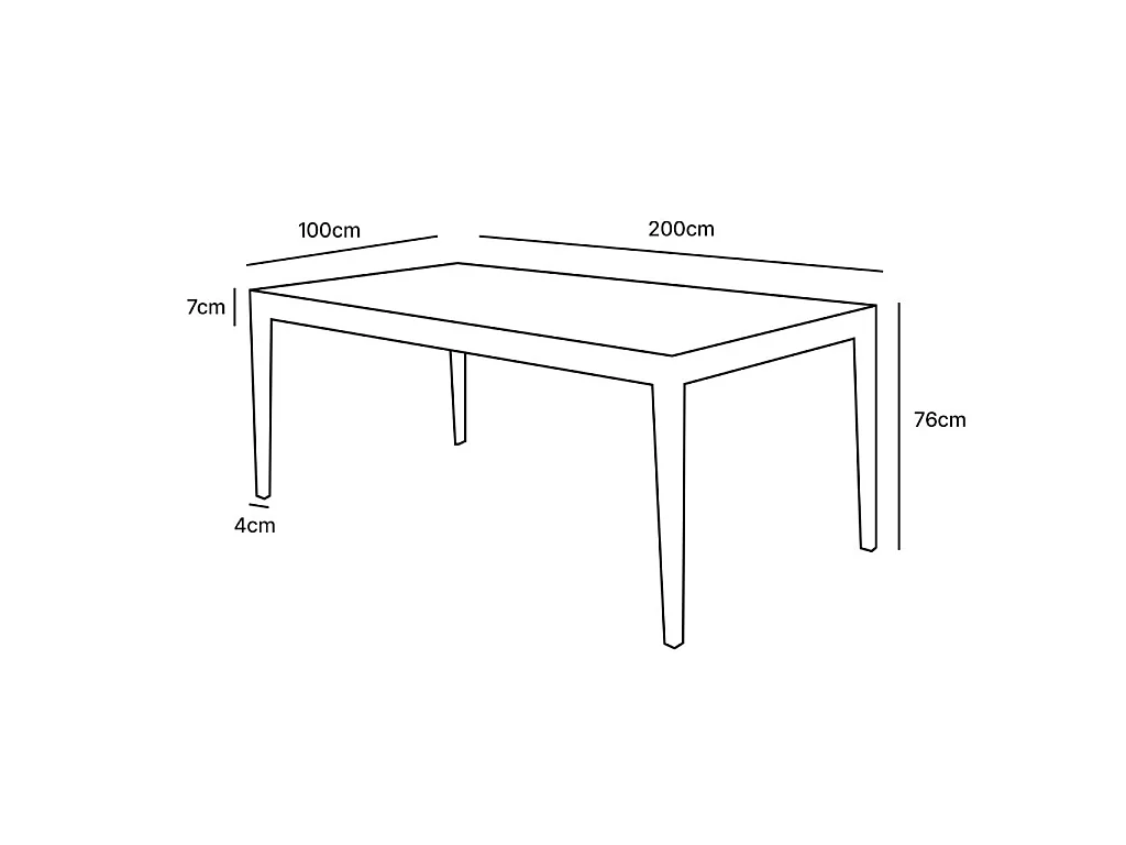 Table de jardin en bois teck 6/8 places CALVI