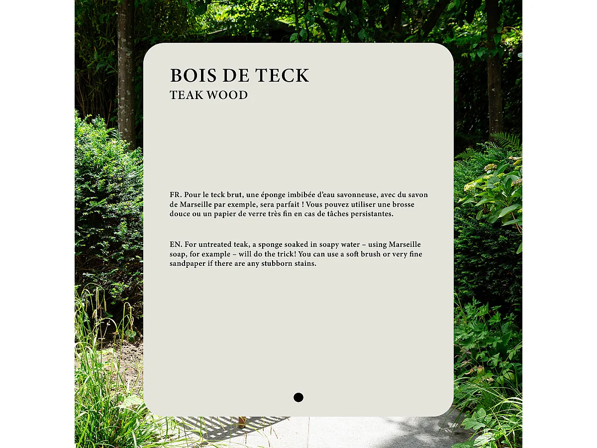 Table de jardin en bois teck 6/8 places CALVI