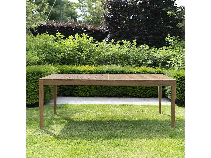 Table de jardin en teck massif 6/8p CALVI