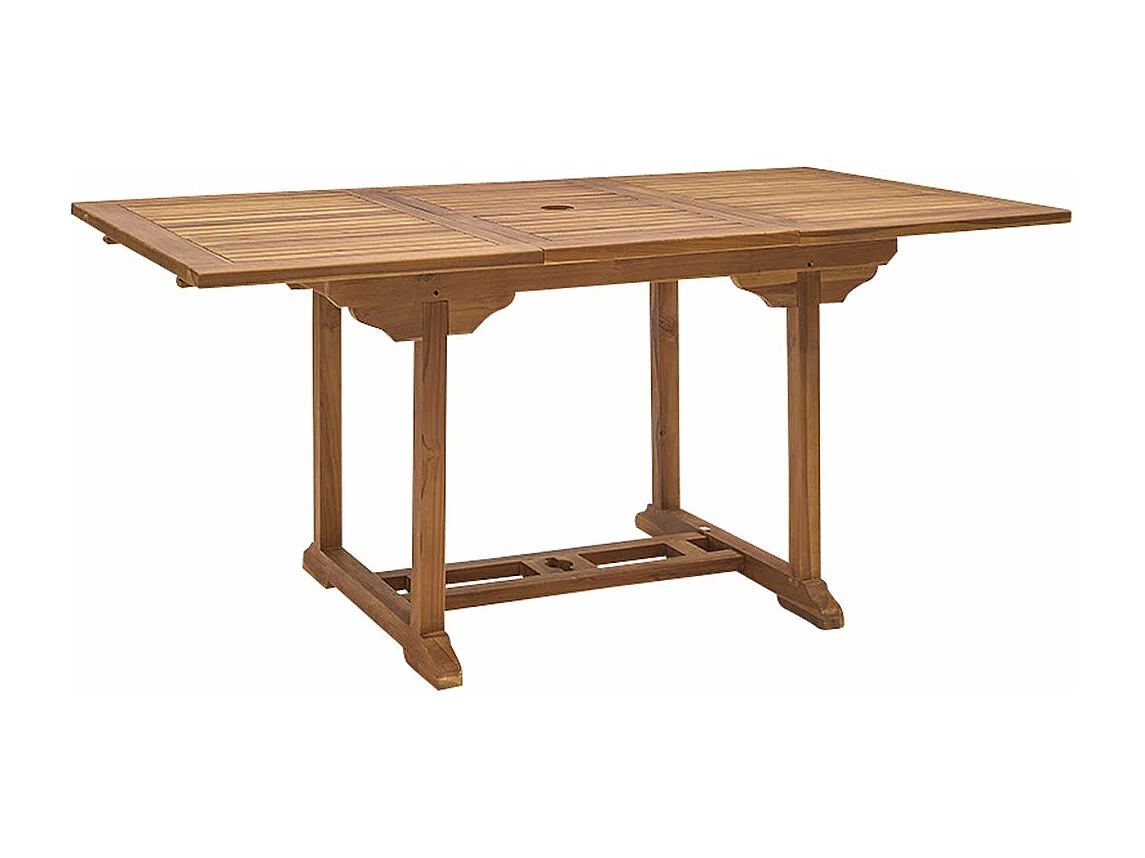 Mesa de jardín extensible de madera teca maciza aceitada 6/8 pers.