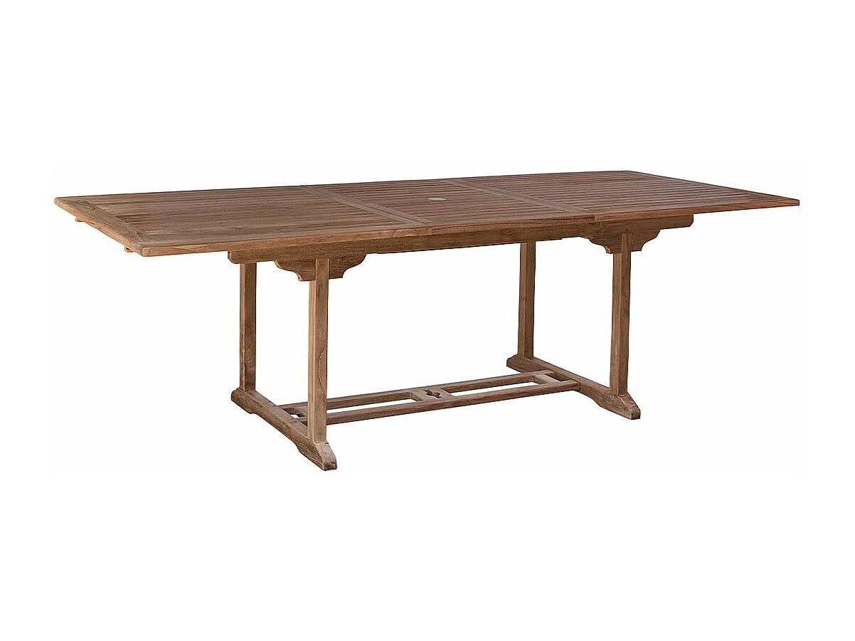 Table de jardin en teck massif extensible 8/10 places