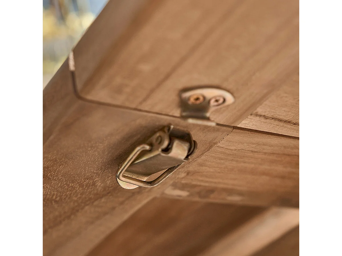Mesa de exterior extensible de teca maciza para 8/10 pers.