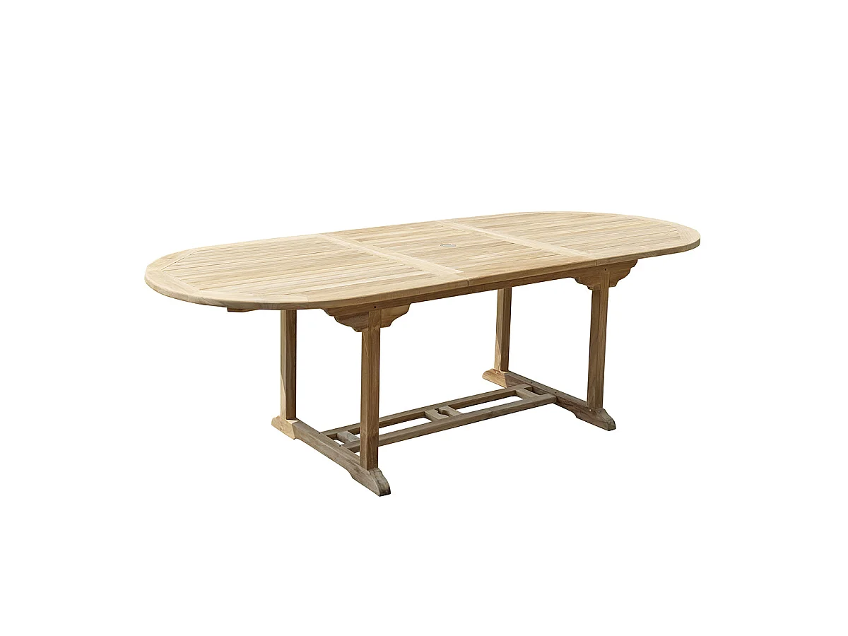 Table de jardin en teck extensible 8/10 places