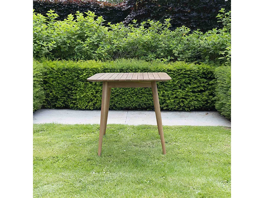 Tavolo quadrato da giardino in legno massello di teak per 2/4 persone