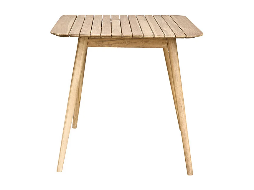 Mesa de jardín cuadrada de madera teca maciza para 4 pers.