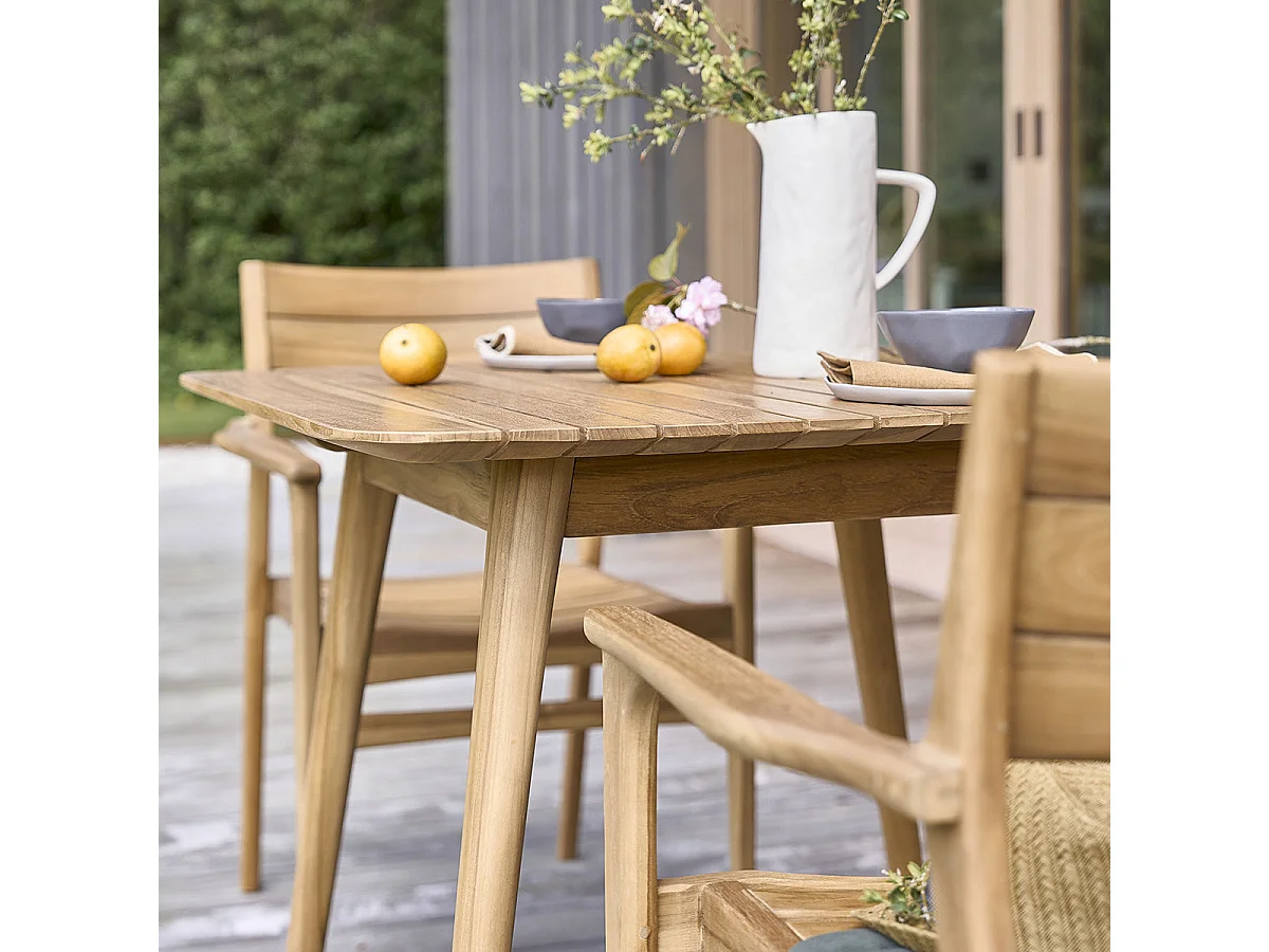 Sedia da giardino pieghevole in teak massello