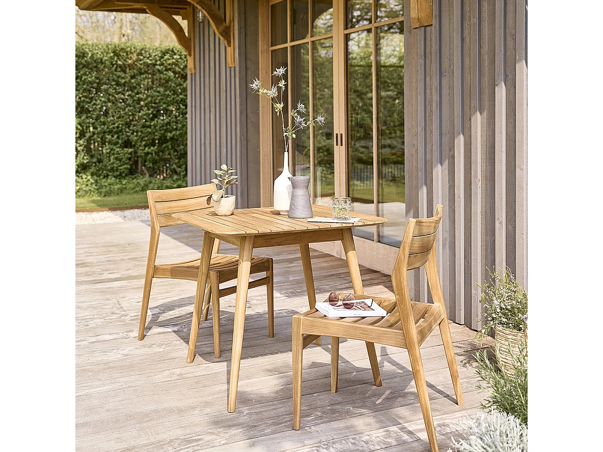 Sedia da giardino pieghevole in teak massello