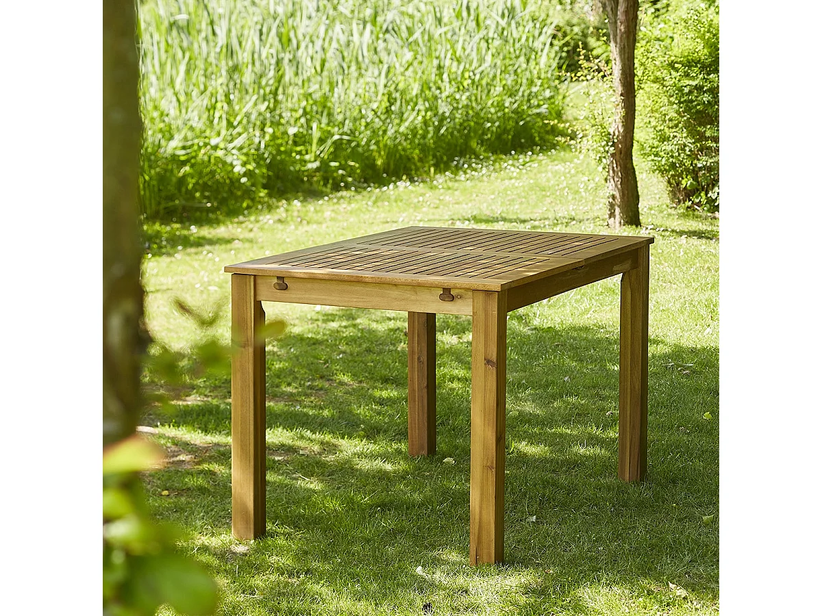 Table de jardin en acacia extensible 6 places