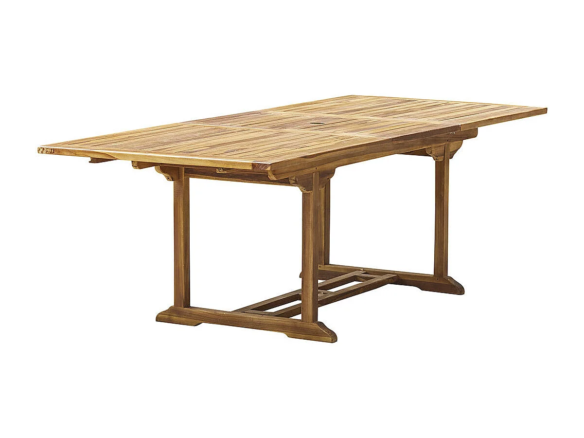 Table de jardin en teck huilé massif extensible 8/10 places