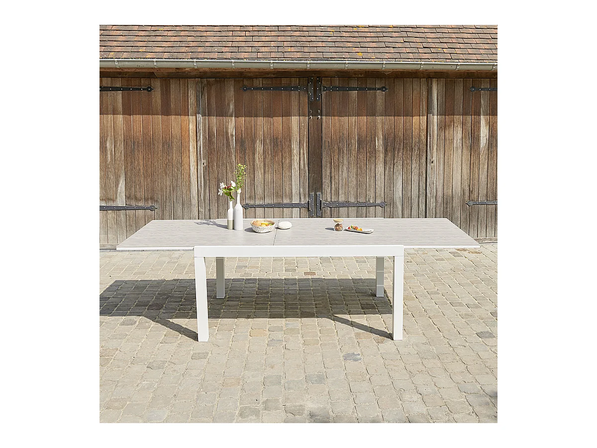 Table de jardin en aluminium extensible 6/10 places