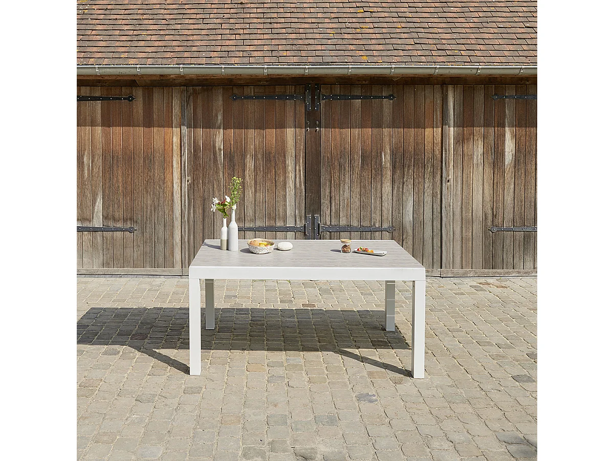 Table de jardin en aluminium extensible 6/10 places